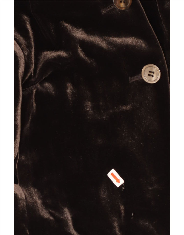 APRIORI Dame 3-knaps blazerjakke UK 14 Stor brun silke