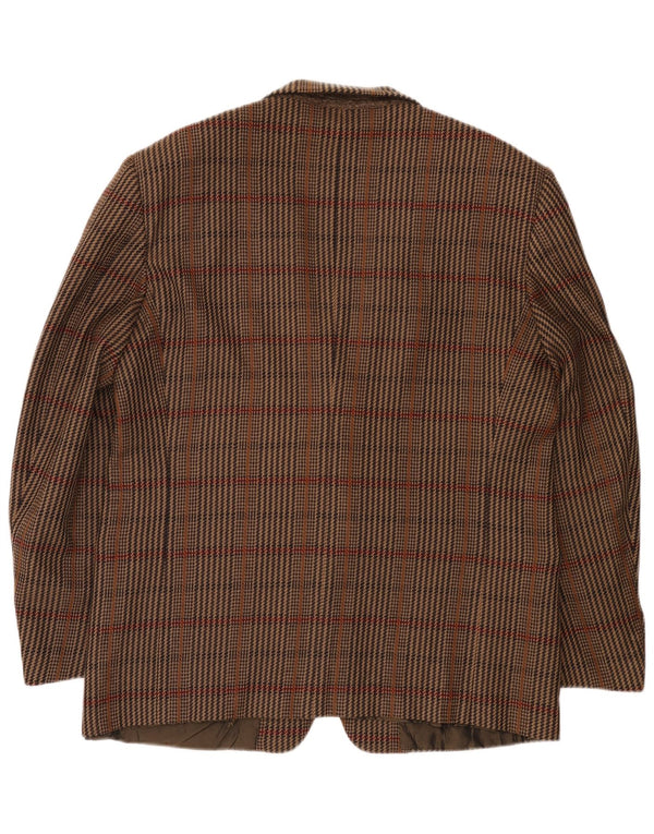 Yves Saint Laurent Herre 2-knaps blazerjakke IT 56 3XL Brun ternet uld