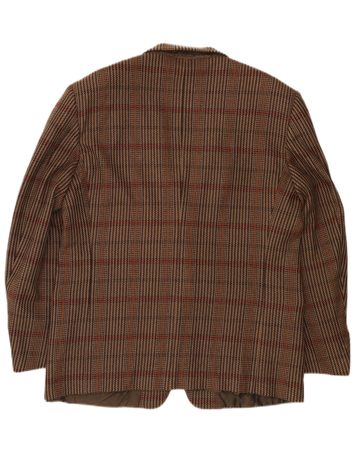 Yves Saint Laurent Herre 2-knaps blazerjakke IT 56 3XL Brun ternet uld