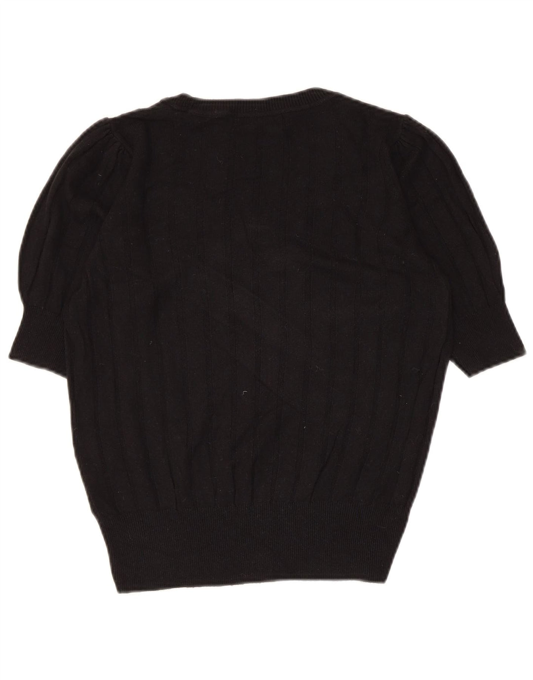 Marks & Spencer Dame Boat Neck Jumper Sweater UK 10 Small Black