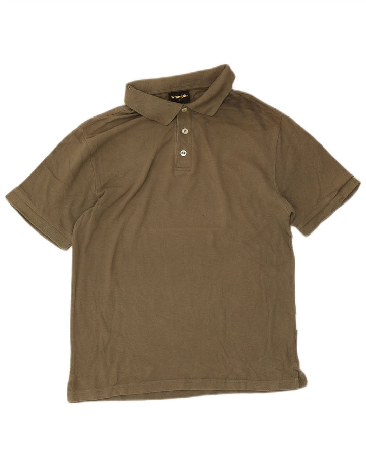 Wrangler Poloshirt til mænd Stor Khaki Bomuld