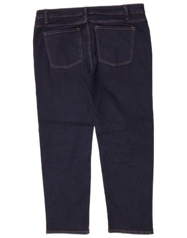 Marks & Spencer Dame Sienna Straight Jeans UK 18 XL W36 L26 Navy Blue
