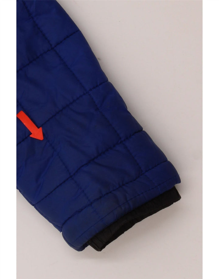 Superdry polstret hættejakke til kvinder UK 10 Lille blå nylon