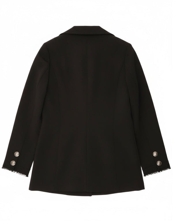 Denny Rose Womens Pea Coat UK 10 Small Black Polyester