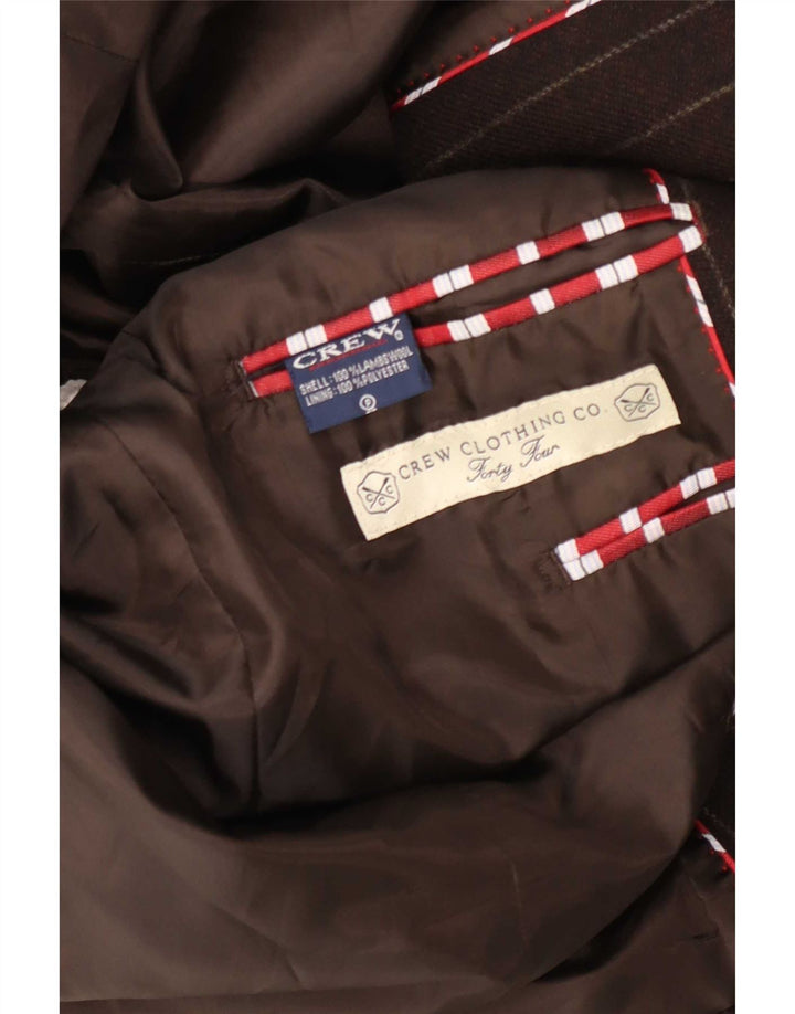 Crew Clothing Herre 2-knaps blazerjakke UK 44 2XL Brun nålestribe