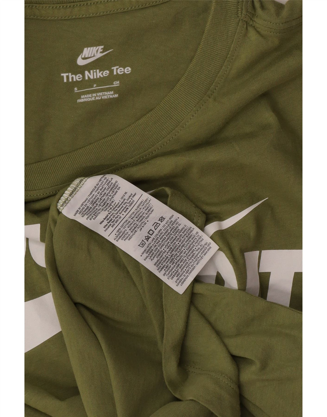 Nike grafisk T-shirt top til mænd, lille grøn bomuld