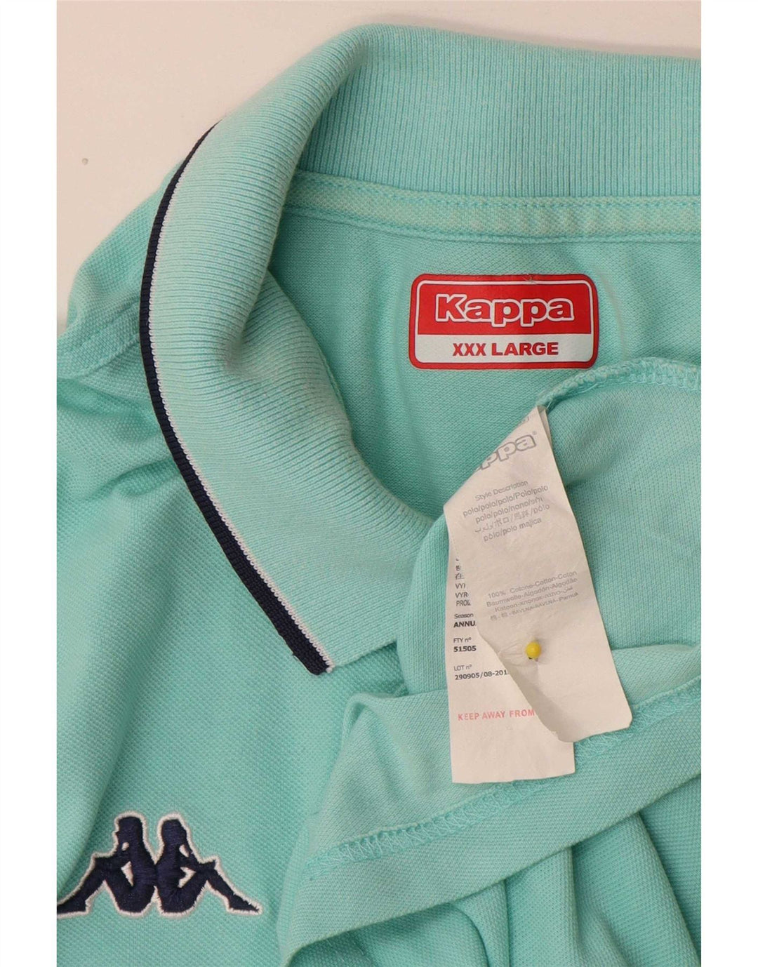 Kappa herre poloshirt 3XL turkis bomuld