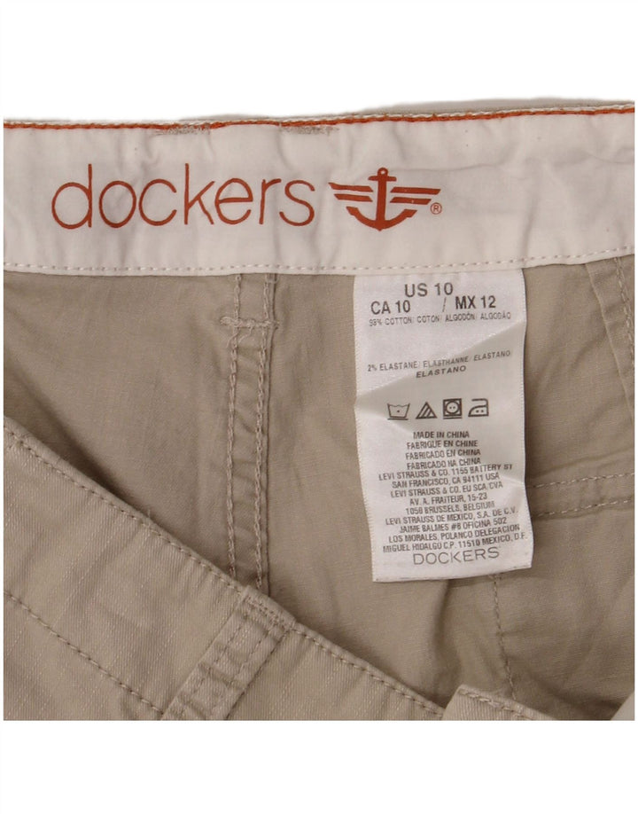DOCKERS Chino Shorts til kvinder US 10 Large W32 Beige Bomuld