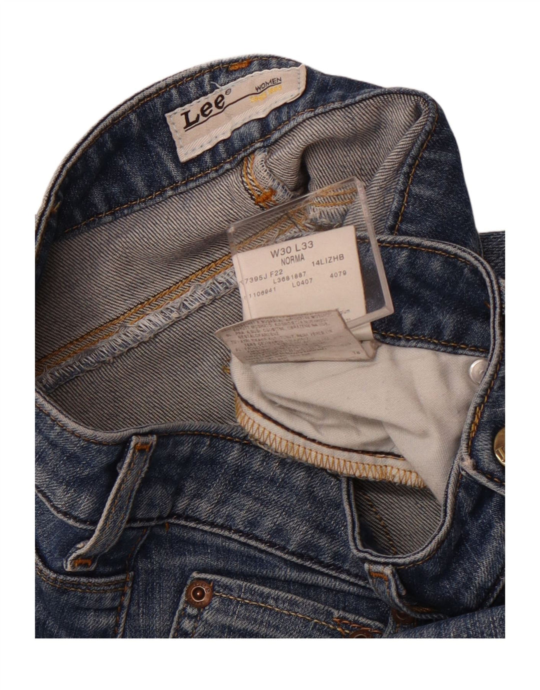 LEE Kvinder Norma Cropped Jeans W30 L19 Blå Bomuld