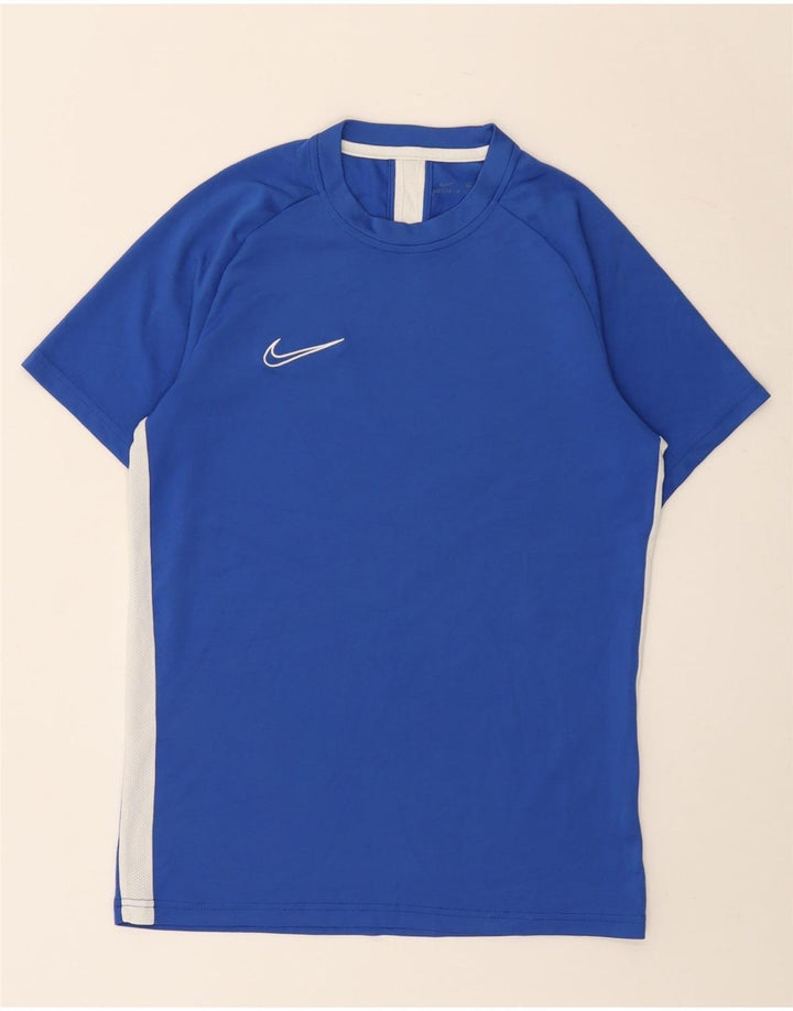 Nike Herre T-shirt Top Medium Blue Colourblock