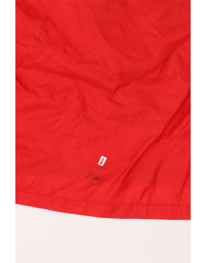 K-WAY Boys Pullover Hooded Rain Jacket 9-10 Years Red Polyamide Vintage K-Way and Second-Hand K-Way from Messina Hembry 