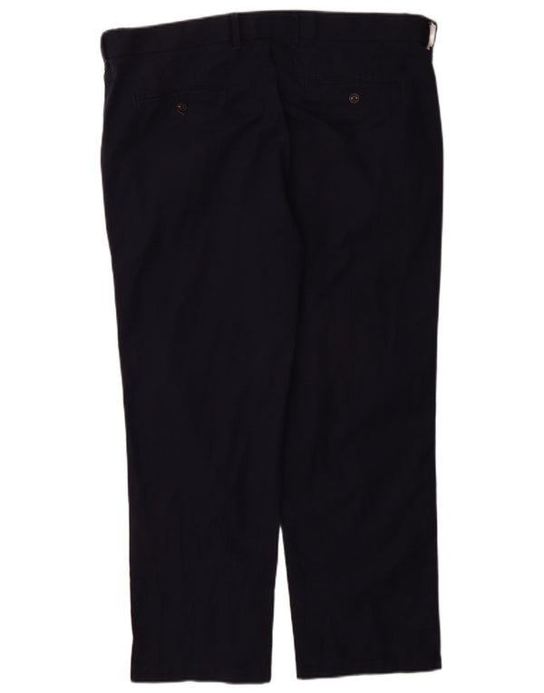 Marks & Spencer Mens Regular Fit Chino Trousers W38 L29 Navy Blue Cotton