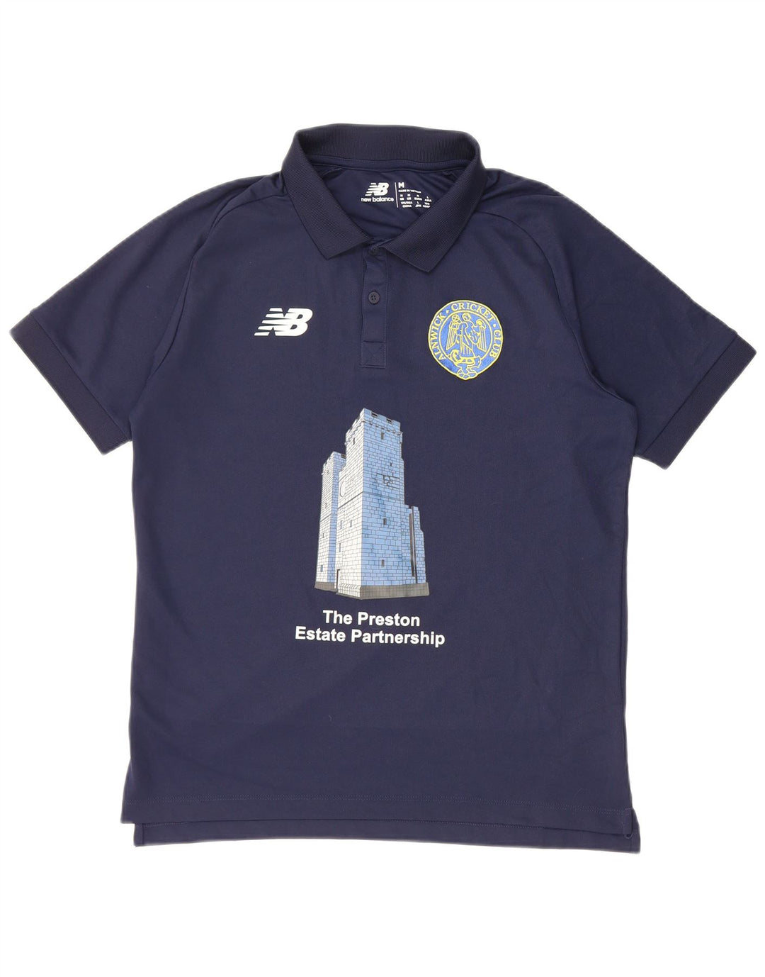 New Balance Herre grafisk poloshirt Medium marineblå polyester