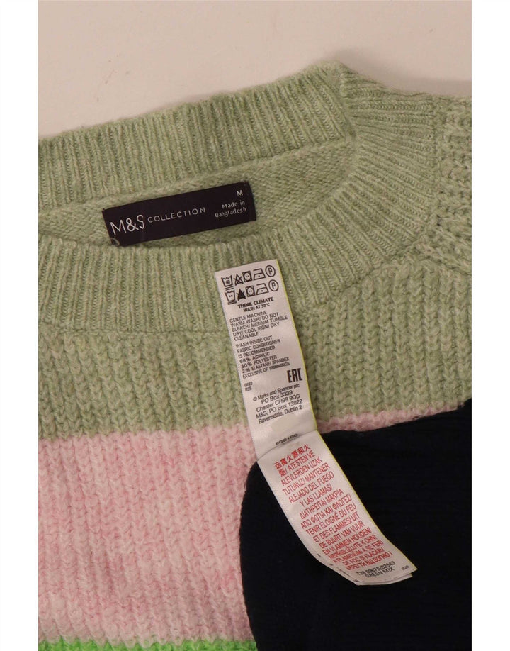 Marks & Spencer Dame Boat Neck Jumper Sweater UK 14 Medium Flerfarvet
