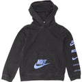 Nike drenge grafisk hættetrøje 10-11 år medium sort bomuld