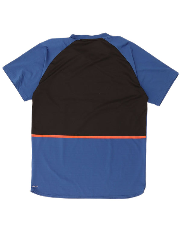 Puma Herre T-shirt Top Medium Blue Colourblock Polyester