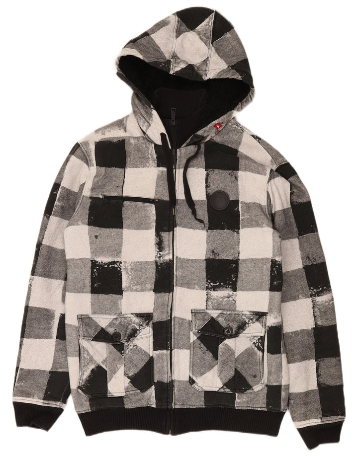 Quiksilver Hættetrøje med lynlås til mænd Medium Sort Gingham Bomuld