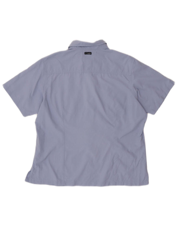COLUMBIA Kortærmet skjorte til kvinder UK 18 XL Lilla nylon