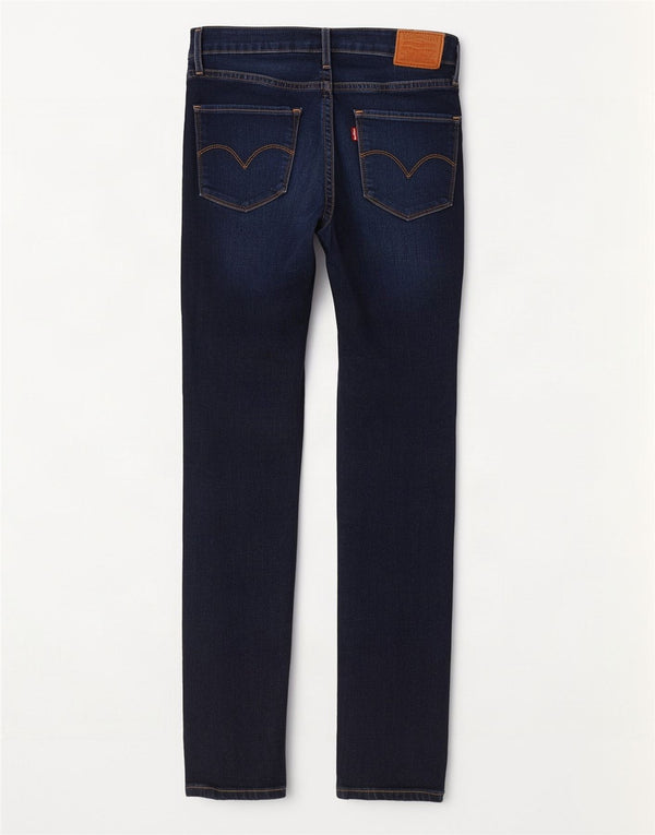Levi's Dame 721 Skinny Jeans med høj talje W27 L28 Marineblå bomuld