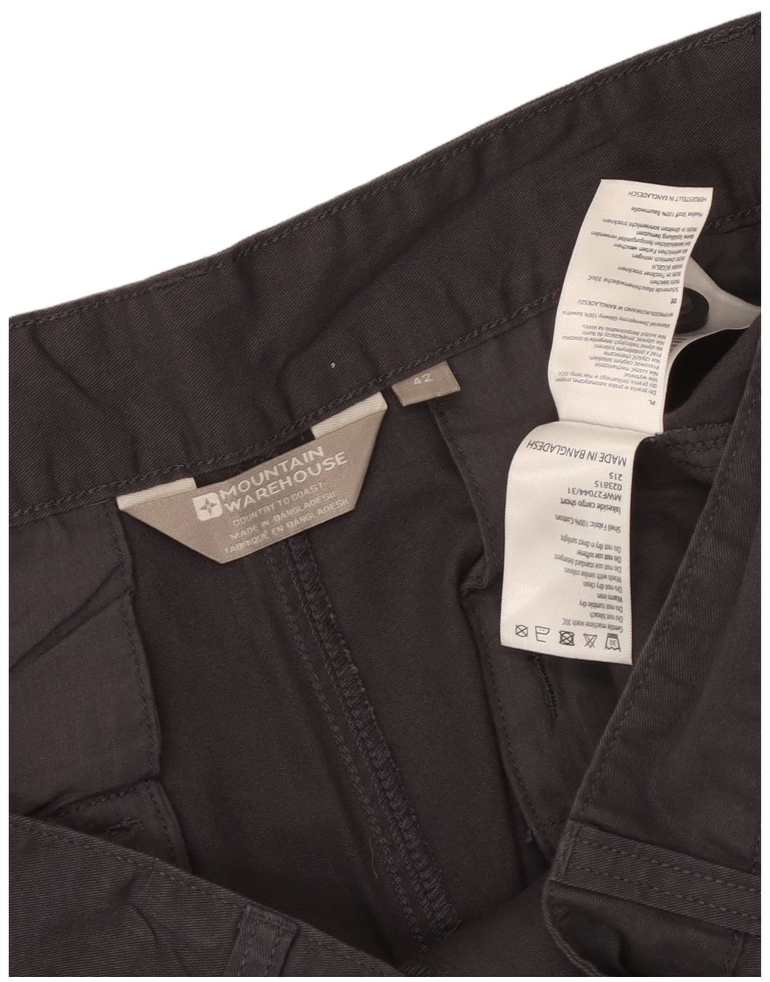 MOUNTAIN WAREHOUSE Herre Cargo Shorts W42 2XL Grå Bomuld