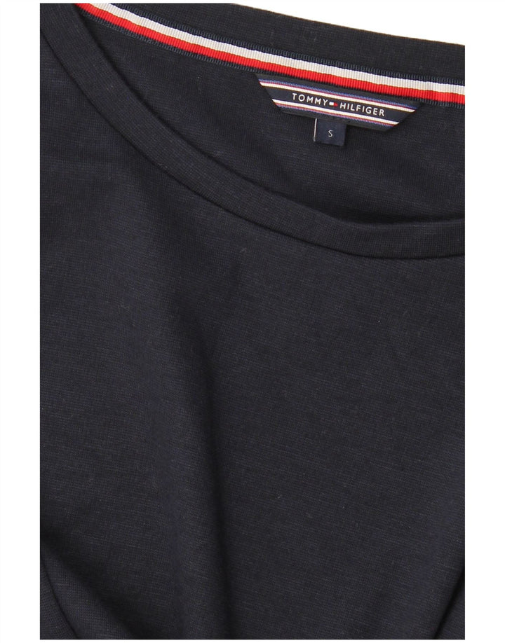 Tommy Hilfiger Dame Top Langærmet UK 10 Small Navy Blue Striped