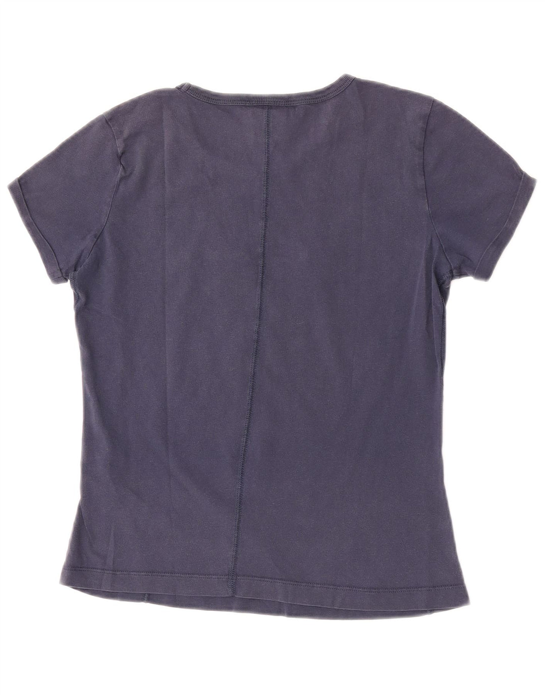 Champion Dame Grafisk T-Shirt Top UK 12 Medium Navy Blue