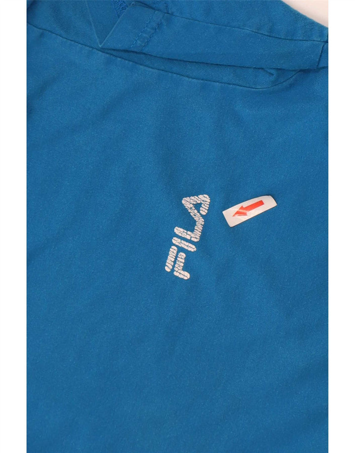 Fila Herre Grafisk T-Shirt Top Medium Blå Bomuld