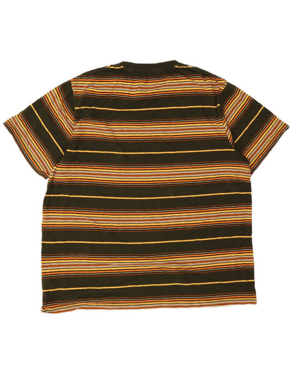 Superdry T-shirt top til mænd XL grøn stribet bomuld