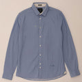 GUESS Mens Shirt UK 40 Medium Blue Geometric Cotton