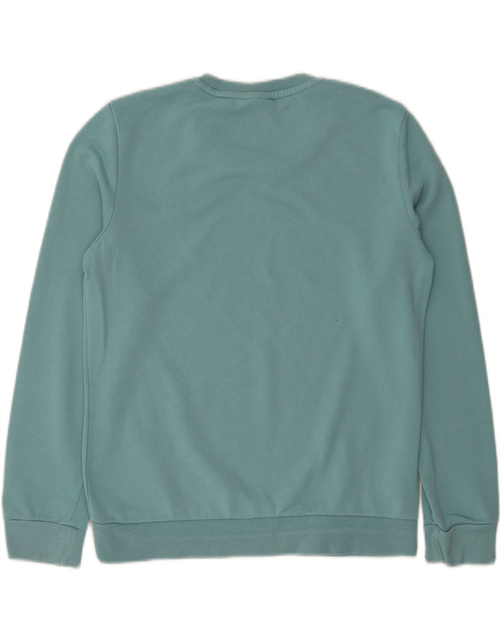 Adidas Graphic Sweatshirt Jumper UK 12/14 Medium Blue Bomuld