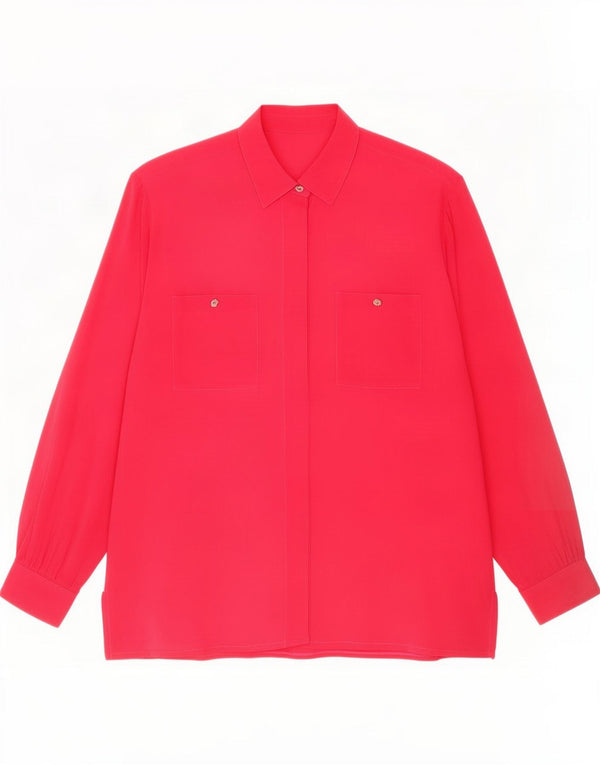 Vintage Womens Shirt Dress UK 18 XL Pink