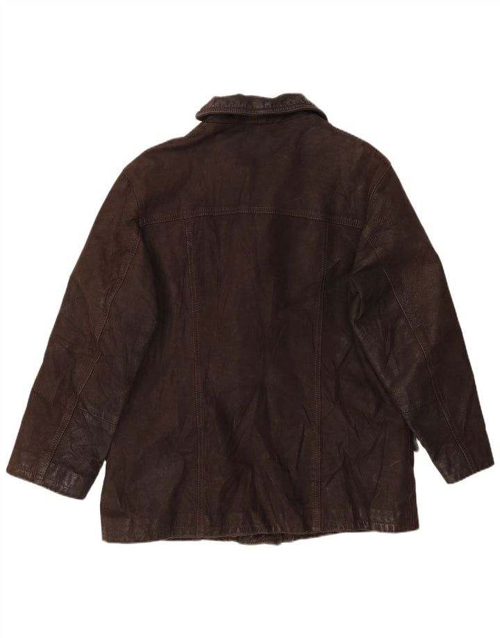RELISH Dame Læderjakke IT 46 Stor Brun Læder