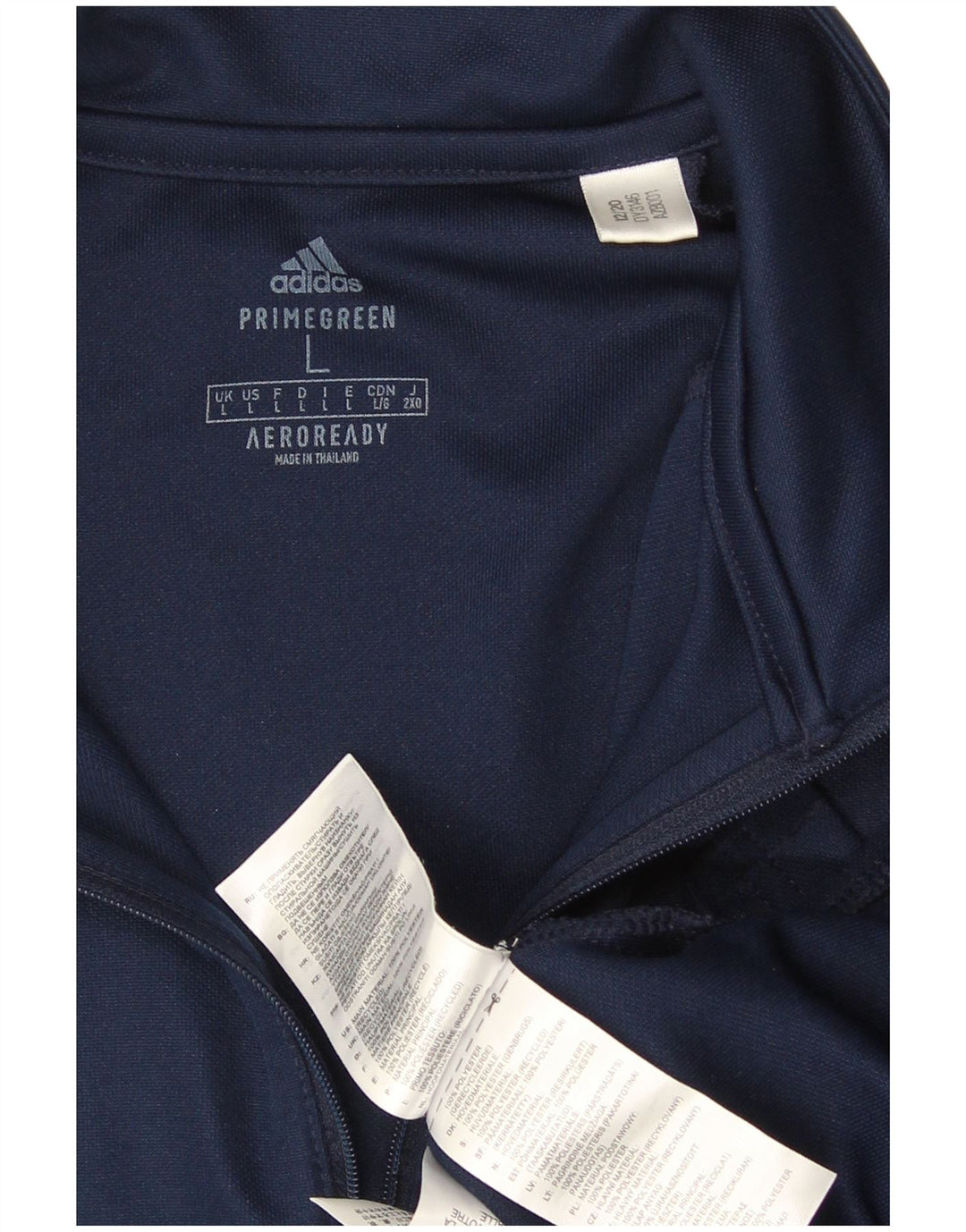 Adidas Herre Aeroready Zip Neck Pullover Træningsdragt Top Large Navy Blue