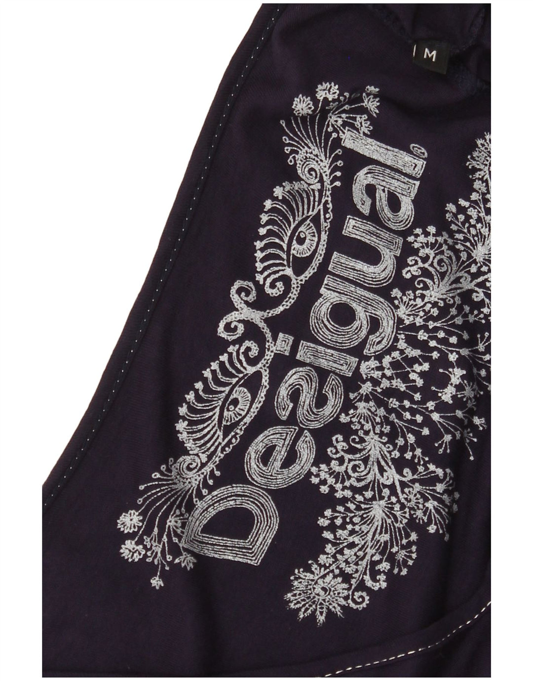 DESIGUAL Kvinders grafisk A-line kjole UK 12 Medium Navy Blue Floral