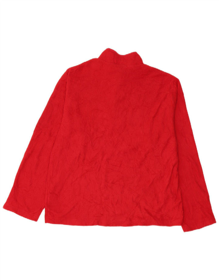 Starter Dame Zip Neck Fleece Jumper UK 20 2XL Rød Polyester