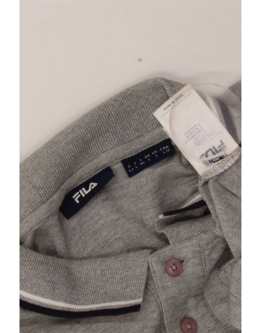 Fila Poloskjorte til mænd Stor Grå Bomuld