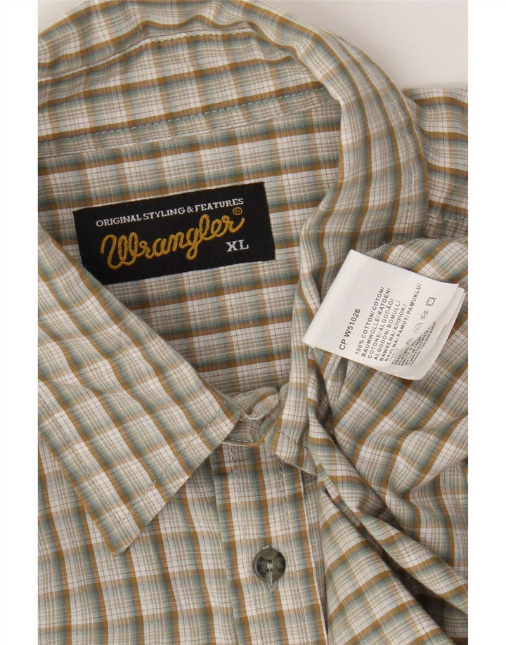 Wrangler herreskjorte XL Beige ternet bomuld