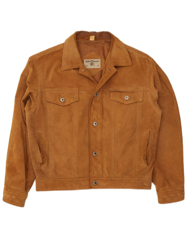 John Baner Herre ruskindsjakke UK 40 Large Beige Læder
