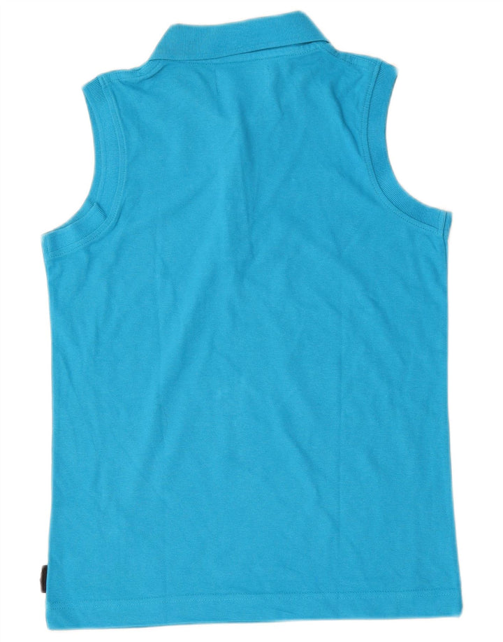 Kappa ærmeløs poloshirt til kvinder UK 12 Medium Blue Bomuld