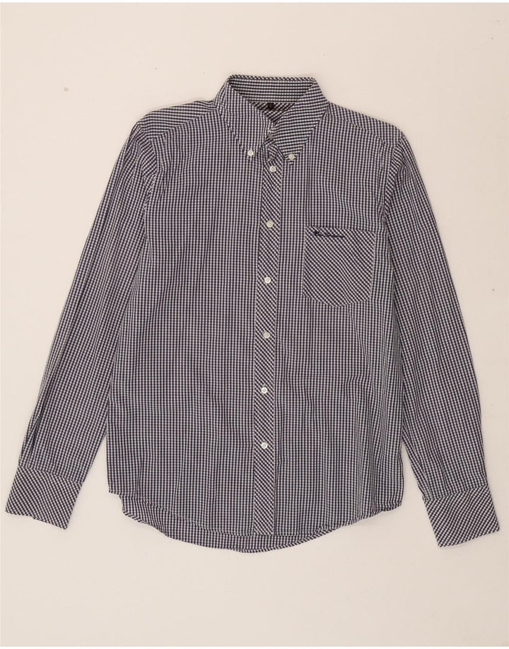 BEN SHERMAN Mens Shirt Medium Navy Blue Gingham Cotton Vintage Ben Sherman and Second-Hand Ben Sherman from Messina Hembry 