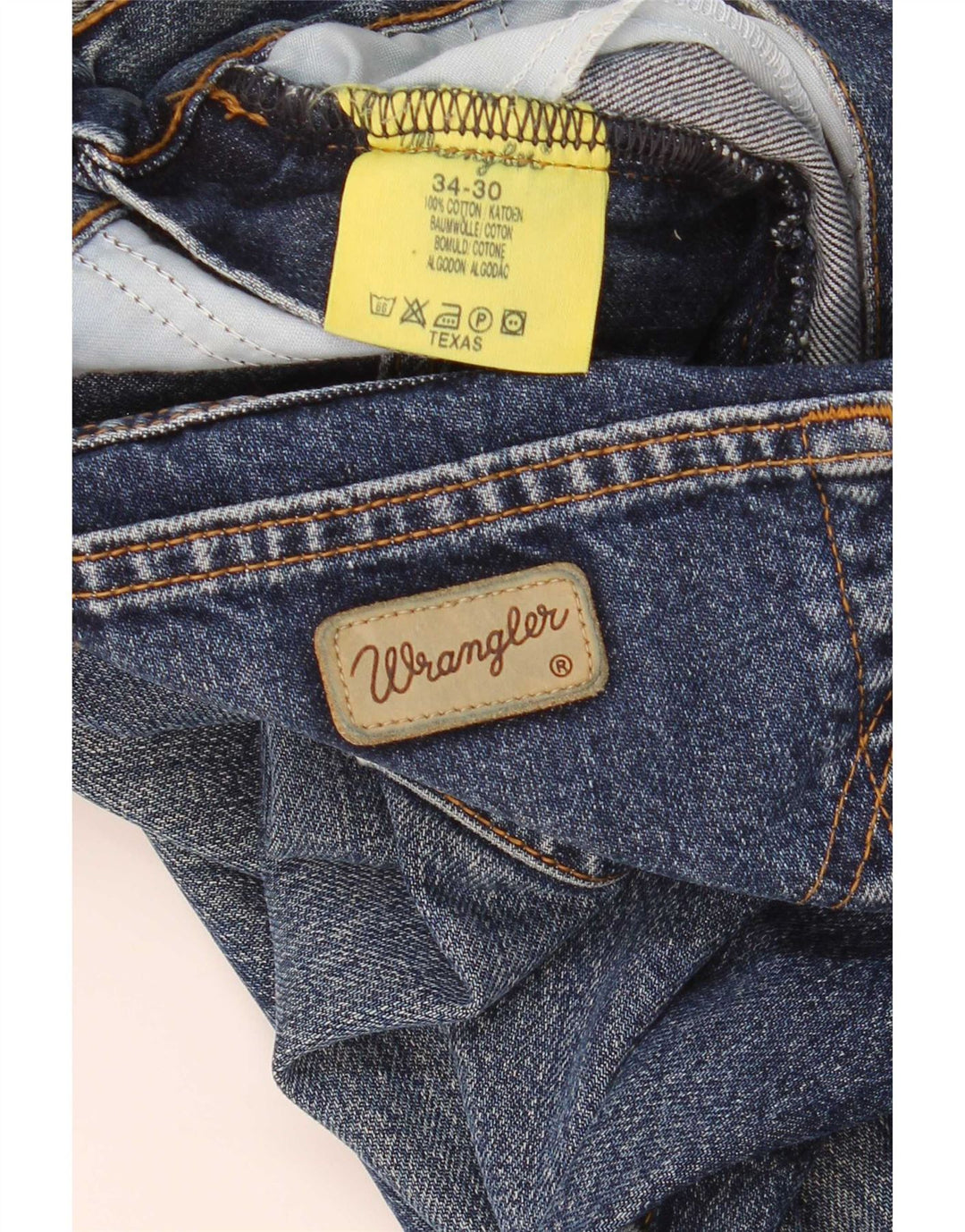 Wrangler Straight Jeans til mænd W34 L30 blå bomuld