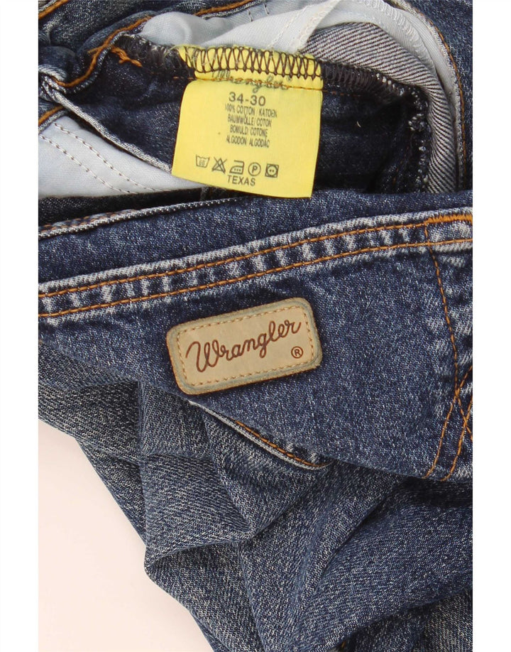 Wrangler Straight Jeans til mænd W34 L30 blå bomuld