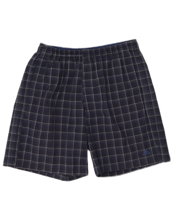 Adidas Badeshorts til mænd store blå ternet polyester