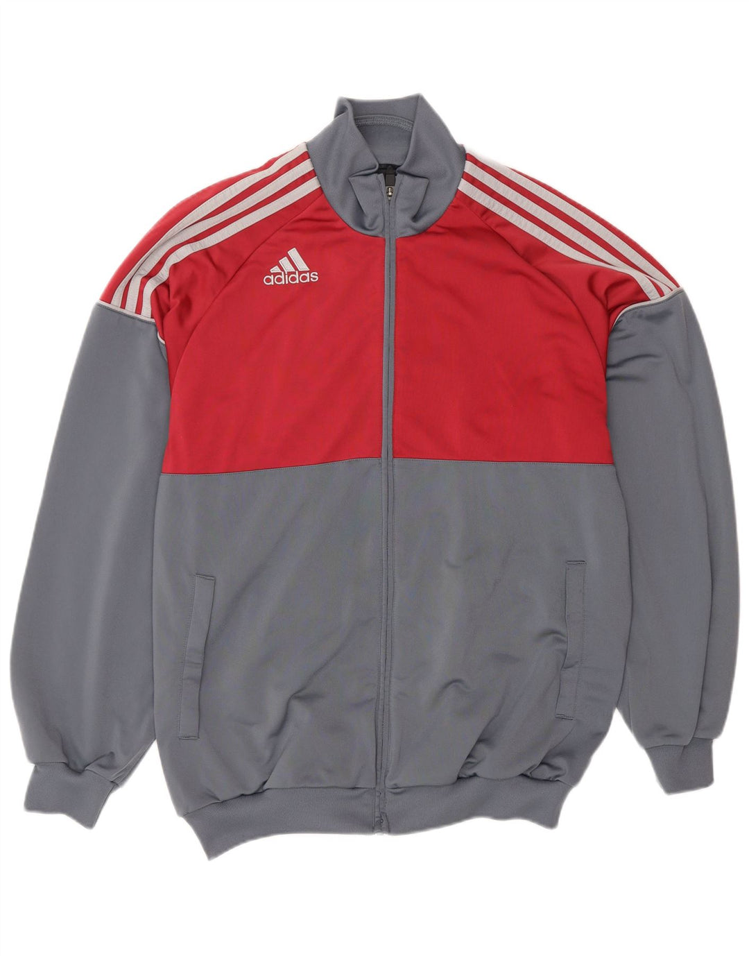 Adidas Træningsdragt til mænd Topjakke UK 38/40 Medium Grey Colourblock Polyester
