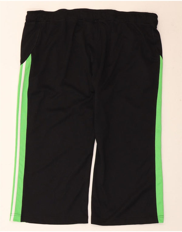 Adidas Dame Capri Træningsdragt Bukser UK 22 3XL Sort Colourblock
