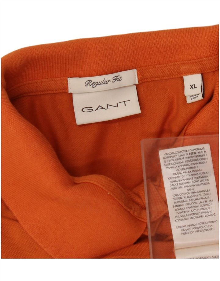 GANT Herre Regular Fit Polo Shirt XL Orange Bomuld