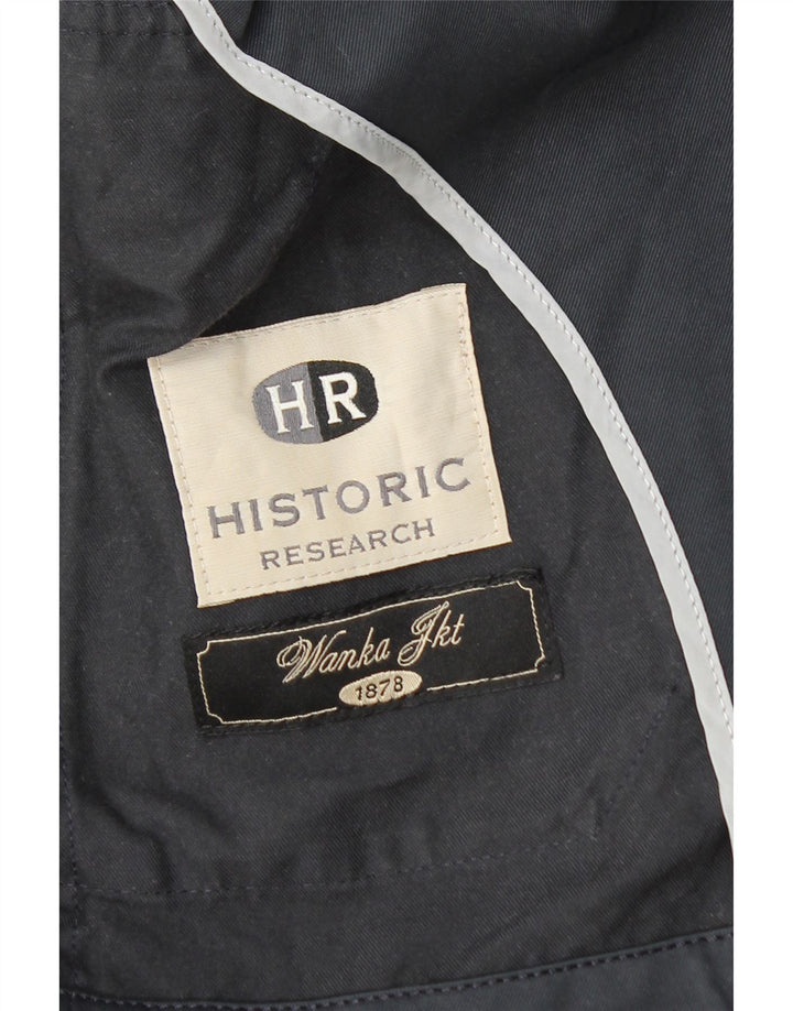 Historic Research Herre Blazer Utility Jacket UK 42 XL Navy Blue Polyamide