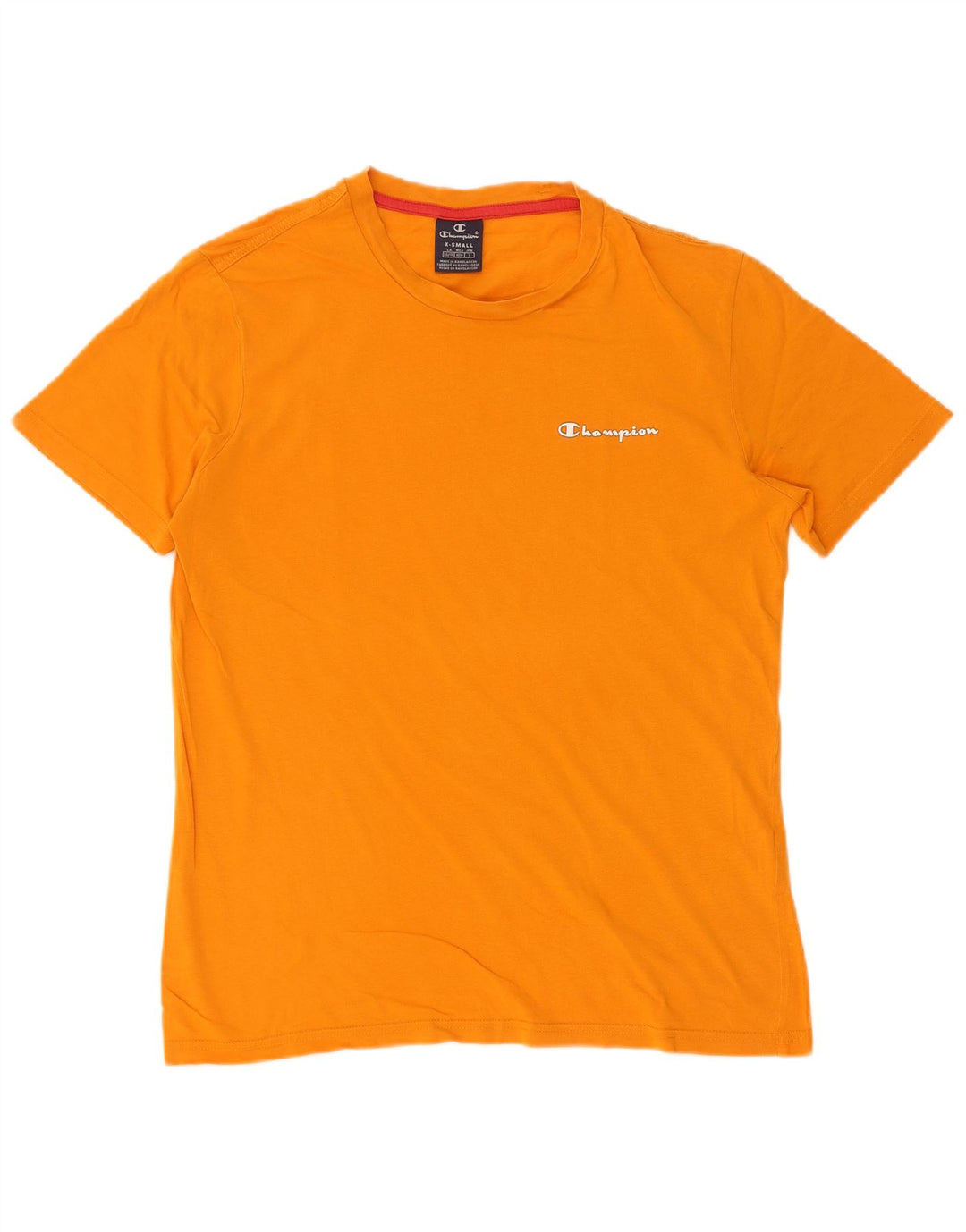 Champion Herre T-Shirt Top XS Orange Bomuld