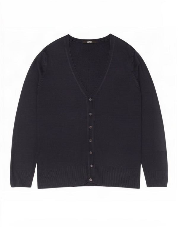 Marks & Spencer Dame Cardigan Sweater UK 14 Large Navy Blue Acryl