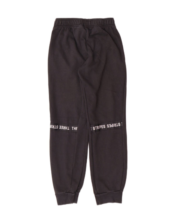 Adidas Boys Tracksuit Trousers Joggers 11-12 Years Black Cotton